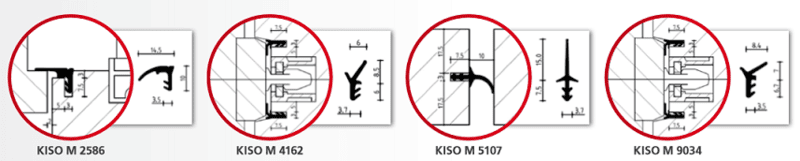 KISO S 2586 – Joint pour porte coulissante et levante – Image 2