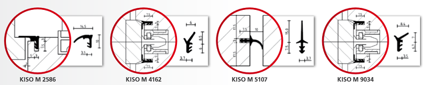 KISO S 5507 – Joint porte coulissante (côté coulissant) – Image 2