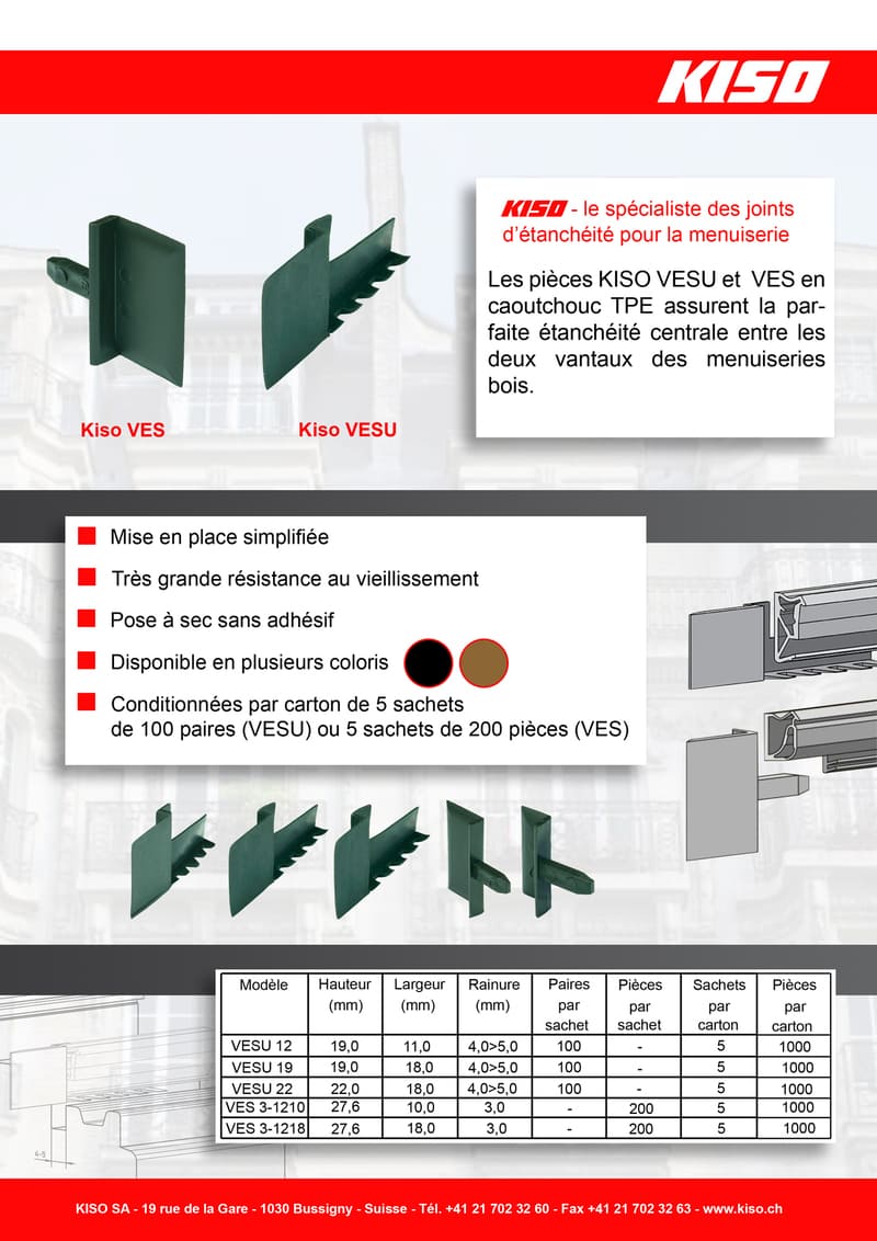 KISO VES 3-1210 & 3-1218 – Pièces centrales – Image 2